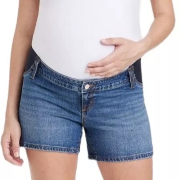 Isabel Maternity Expandable Side Panels Pregnancy Shorts Size 6 NWT - Picture 4 of 10